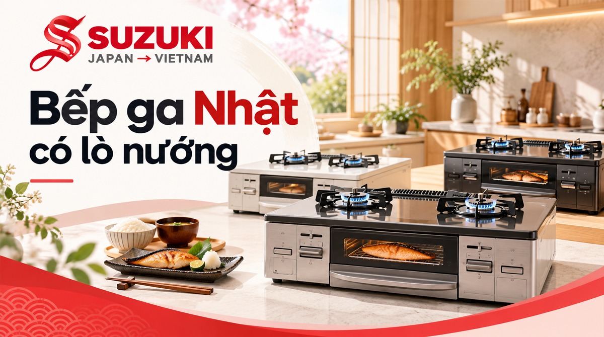 Bếp ga Nhật có lò nướng