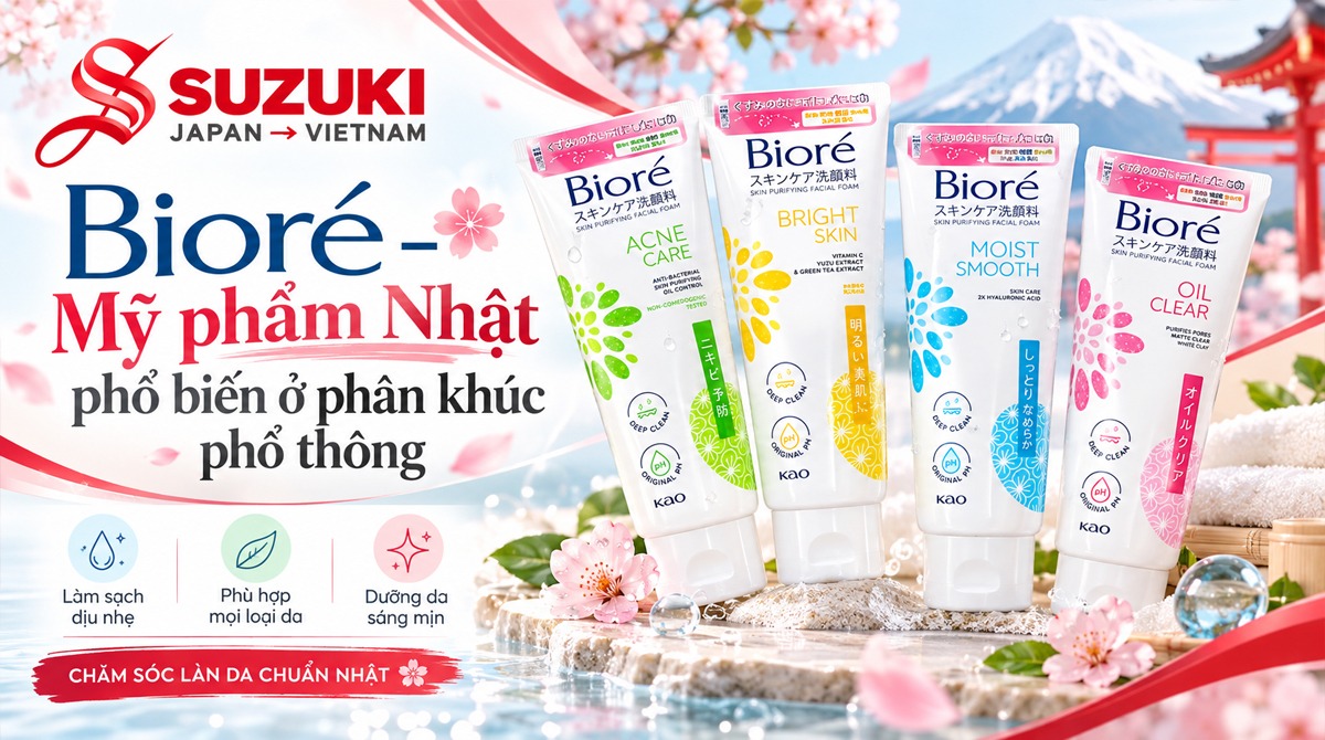Bioré – Mỹ phẩm Nhật phổ biến ở phân khúc phổ thông