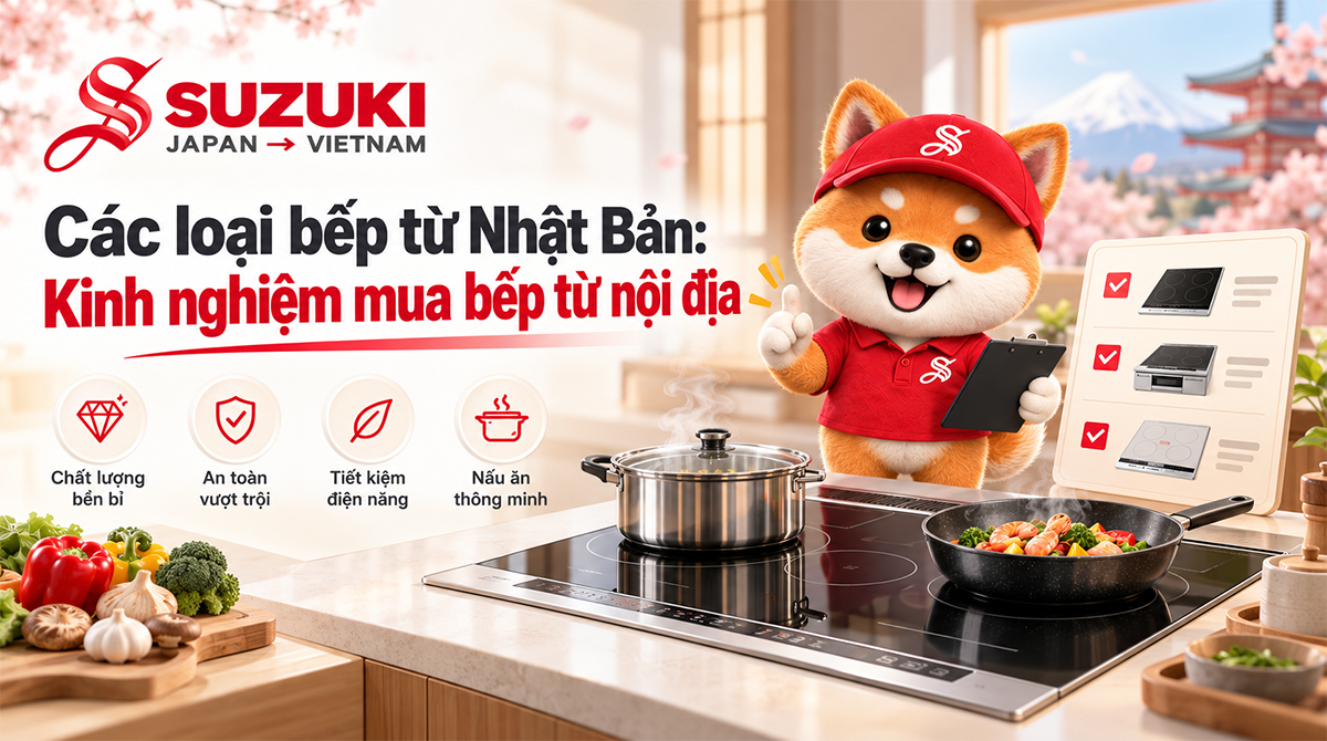 Các loại bếp từ Nhật Bản: Kinh nghiệm mua bếp từ nội địa