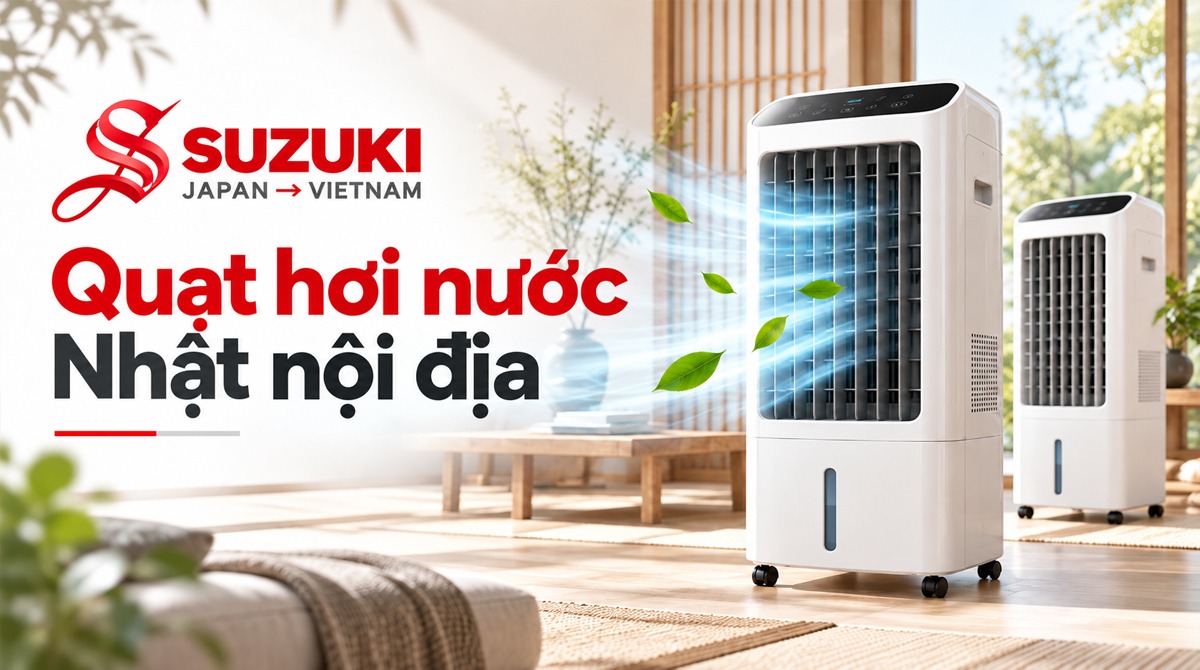 Quạt hơi nước Nhật nội địa
