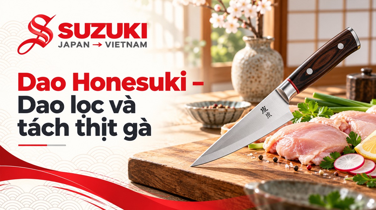 Dao Honesuki – Dao lọc và tách thịt gà